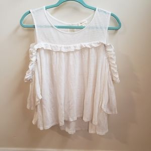Anthropologie Meadow Rue cold shoulder top